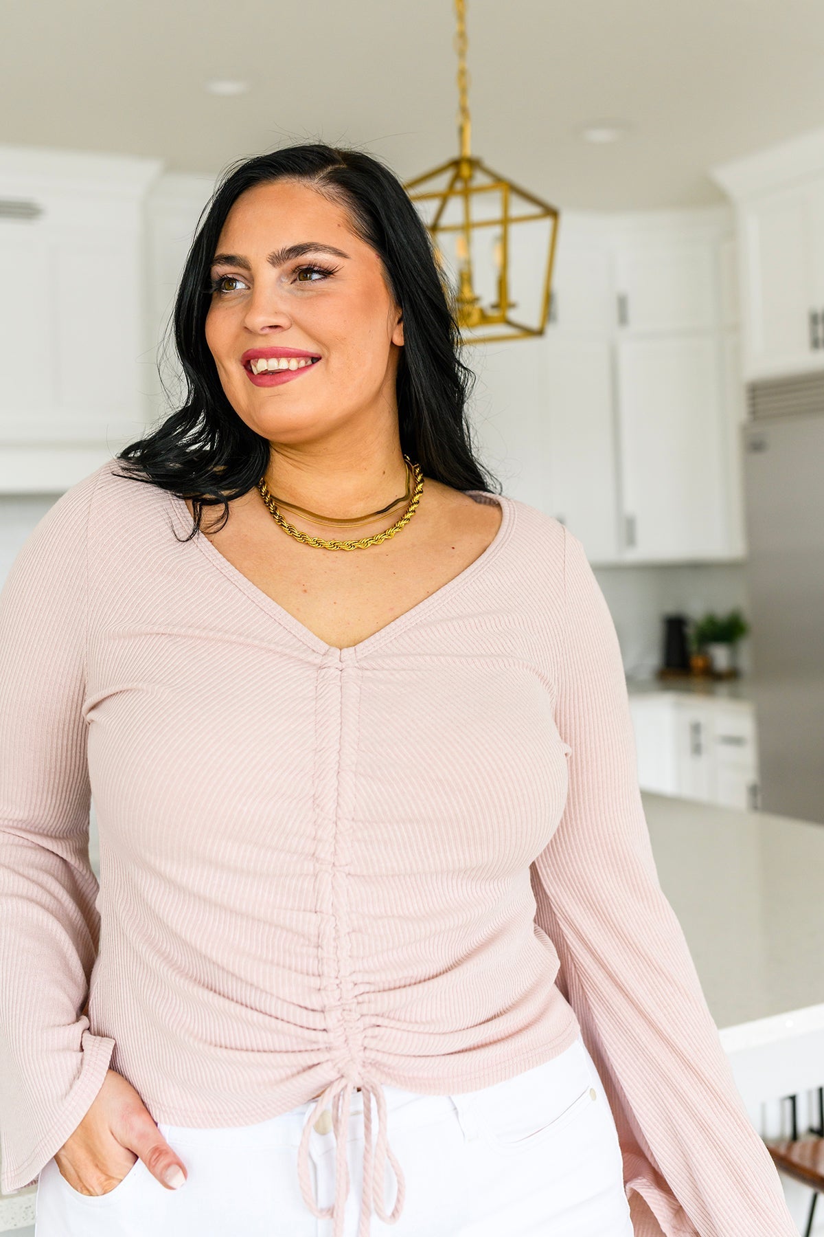 Giselle Gathered Front Blouse (Online Exclusive) - Uptown Boutique Ramona