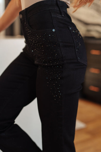 Glamorous Moments Rhinestone Jeans - Uptown Boutique Ramona