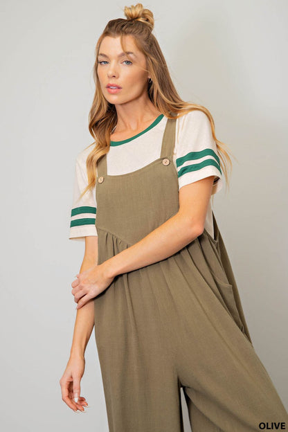 Glorious Days Linen Overalls - Uptown Boutique Ramona