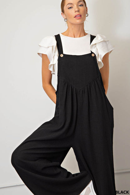 Glorious Days Linen Overalls - Uptown Boutique Ramona