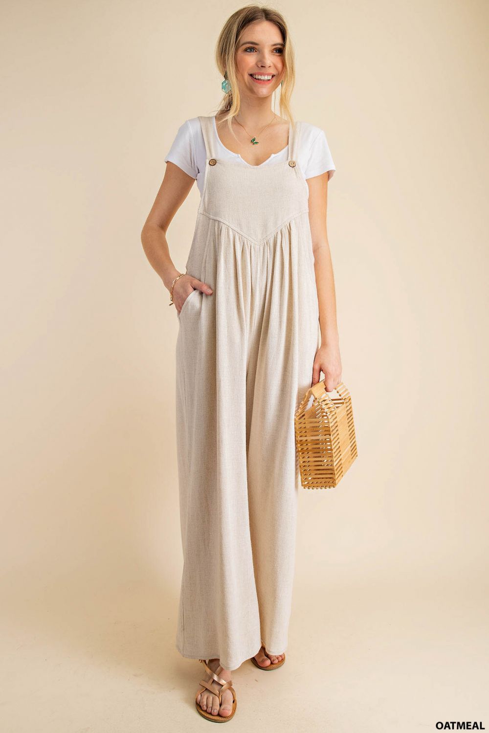 Glorious Days Linen Overalls - Uptown Boutique Ramona