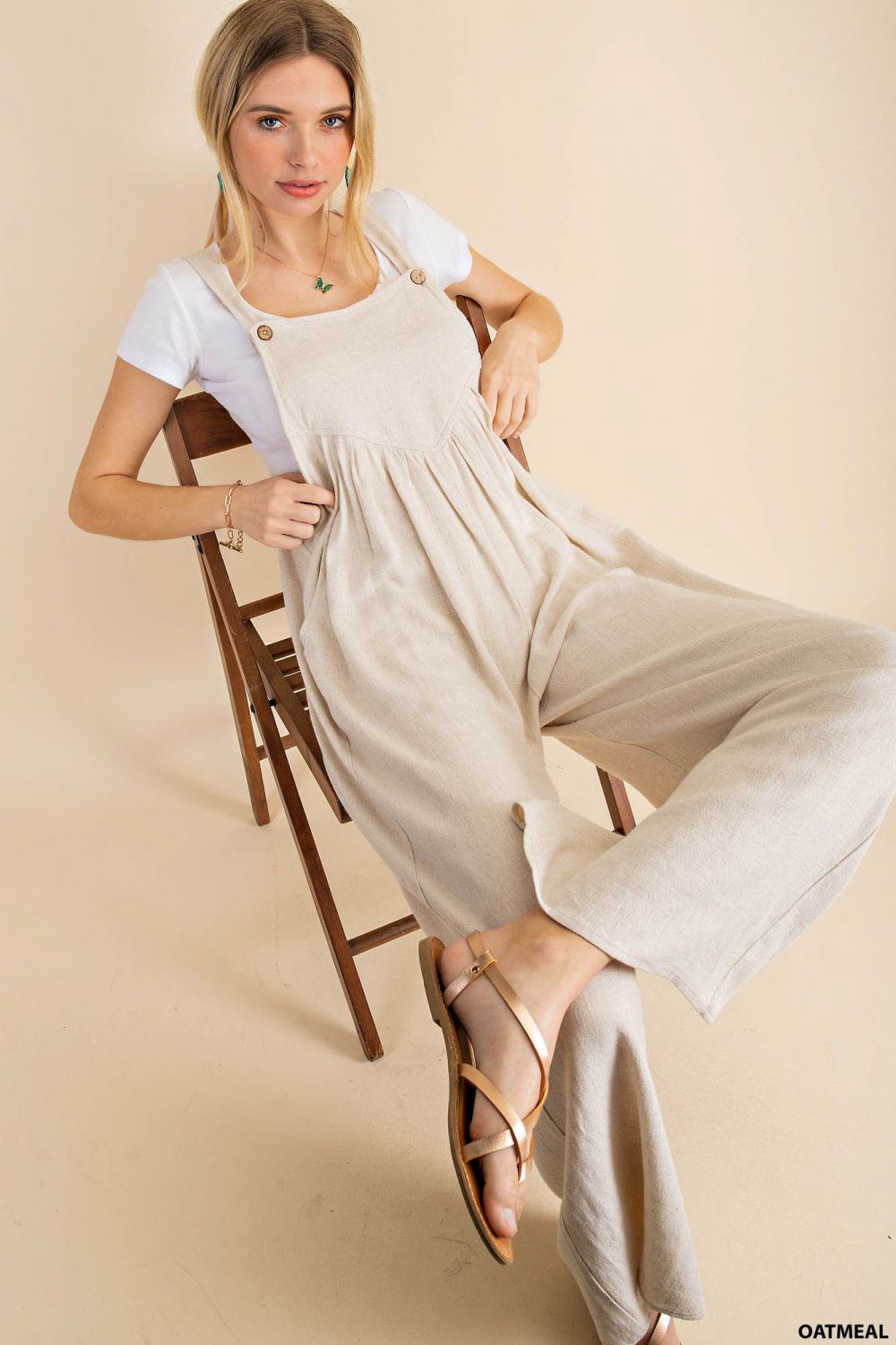 Glorious Days Linen Overalls - Uptown Boutique Ramona