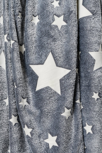 Glow in the Dark Blanket in Gray Star (Online Exclusive) - Uptown Boutique Ramona