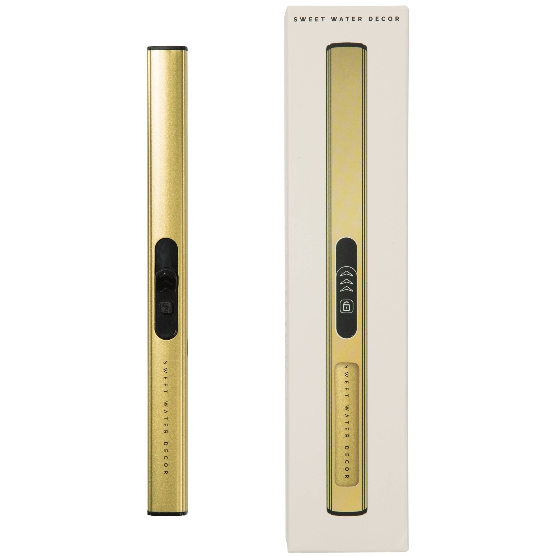 Gold Rechargeable Electric Lighter - Uptown Boutique Ramona