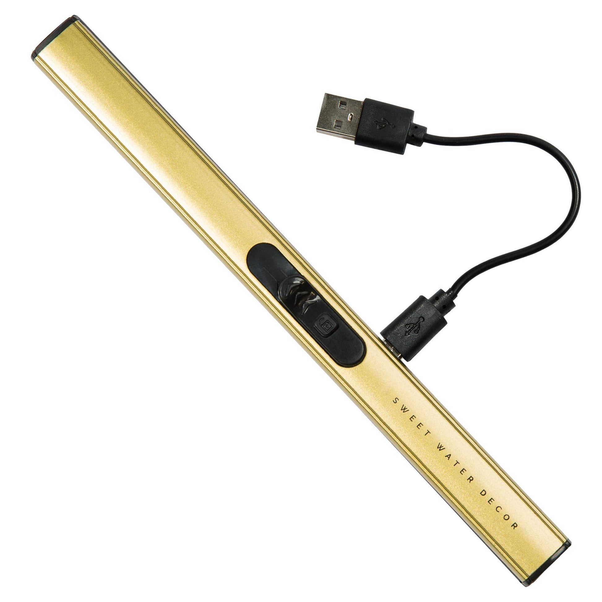 Gold Rechargeable Electric Lighter - Uptown Boutique Ramona