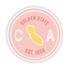 Golden State California Sticker - Uptown Boutique Ramona