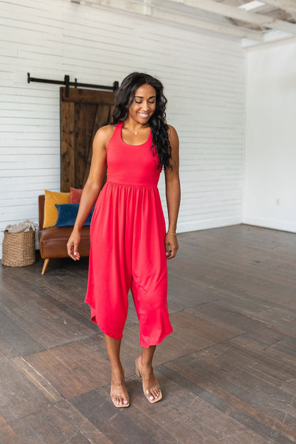 Good Idea Jumpsuit in Red (Online Exclusive) - Uptown Boutique Ramona