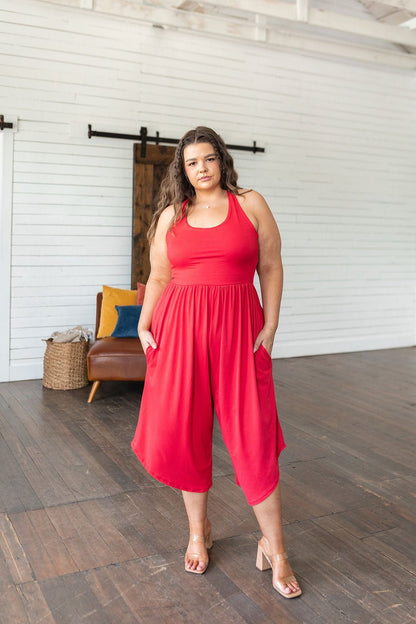 Good Idea Jumpsuit in Red (Online Exclusive) - Uptown Boutique Ramona