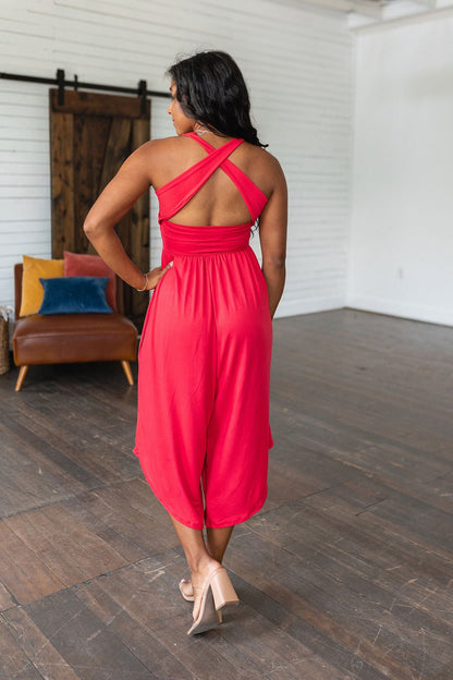 Good Idea Jumpsuit in Red (Online Exclusive) - Uptown Boutique Ramona