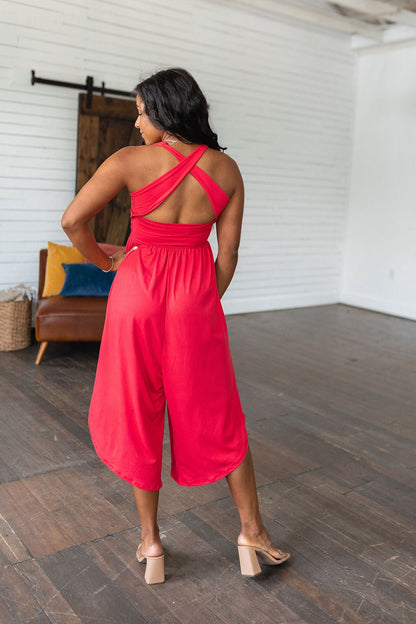 Good Idea Jumpsuit in Red (Online Exclusive) - Uptown Boutique Ramona