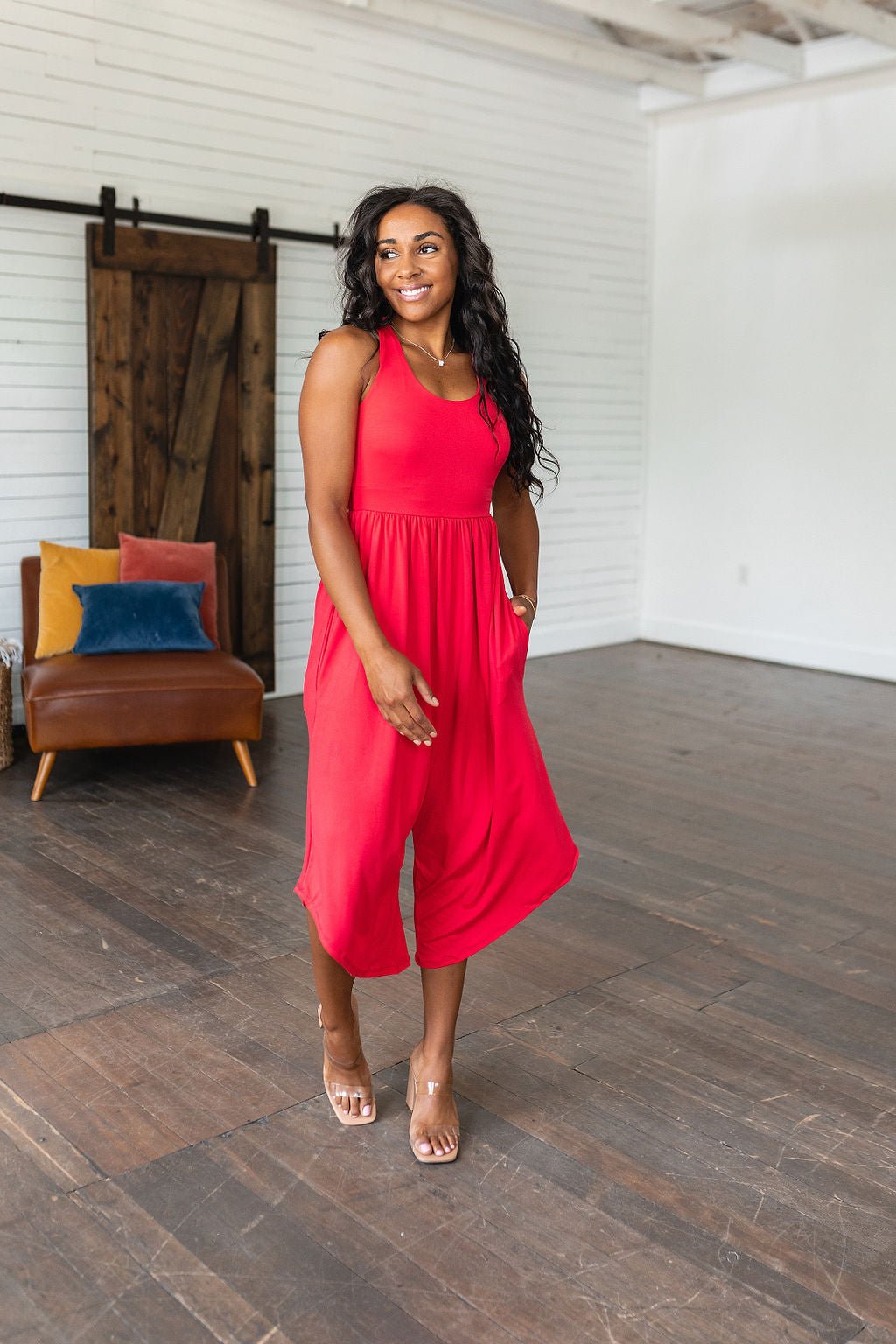 Good Idea Jumpsuit in Red (Online Exclusive) - Uptown Boutique Ramona