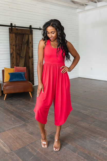 Good Idea Jumpsuit in Red (Online Exclusive) - Uptown Boutique Ramona