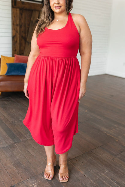 Good Idea Jumpsuit in Red (Online Exclusive) - Uptown Boutique Ramona