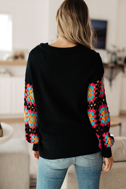 Granny Knows Best Crochet Accent Sweater (Online Exclusive) - Uptown Boutique Ramona