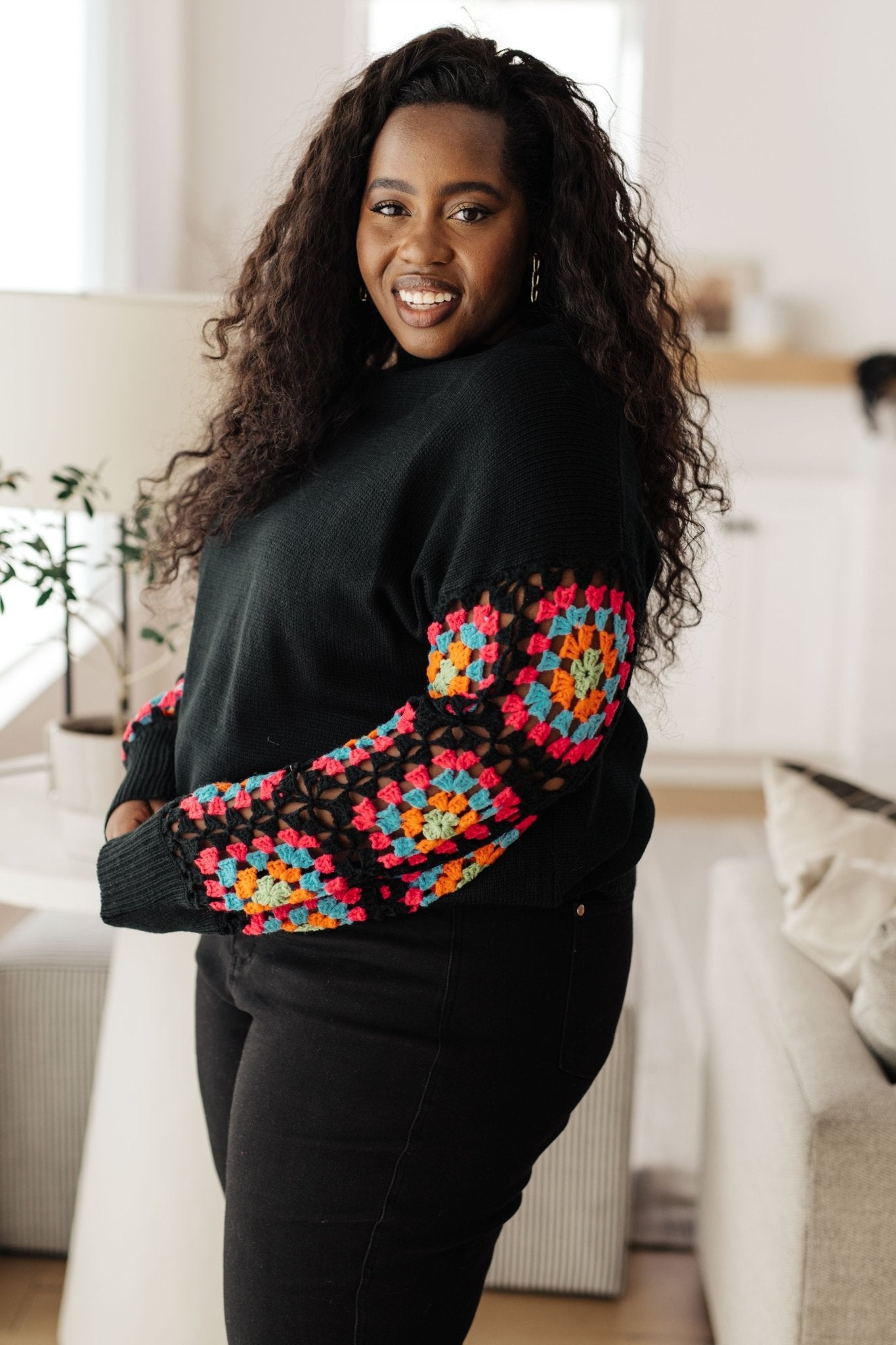 Granny Knows Best Crochet Accent Sweater (Online Exclusive) - Uptown Boutique Ramona