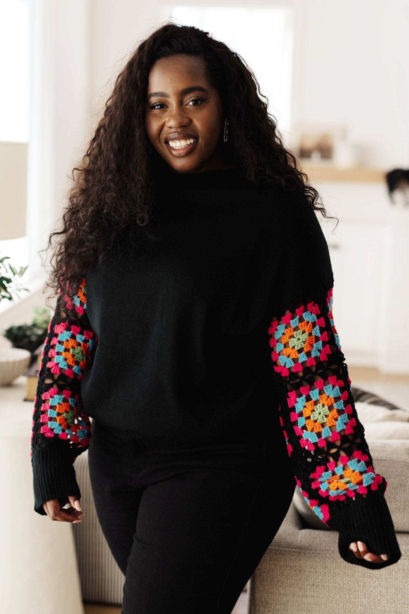 Granny Knows Best Crochet Accent Sweater (Online Exclusive) - Uptown Boutique Ramona