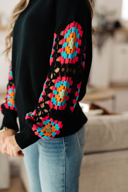 Granny Knows Best Crochet Accent Sweater (Online Exclusive) - Uptown Boutique Ramona