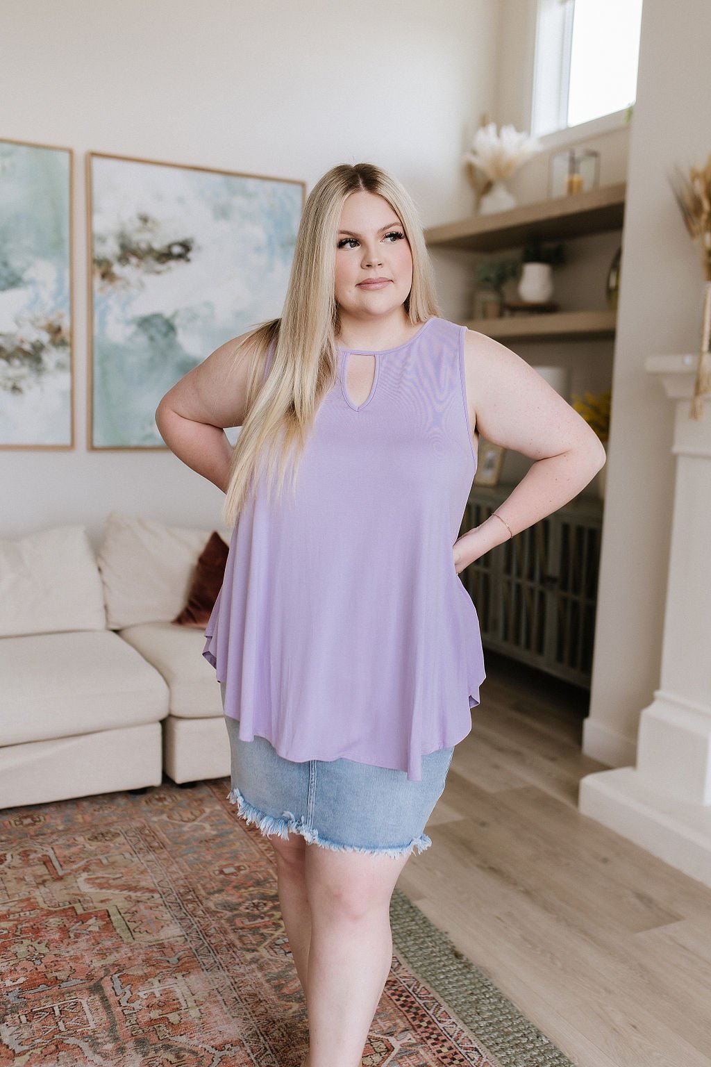 Greater than Great Keyhole Detail Tank (Online Exclusive) - Uptown Boutique Ramona