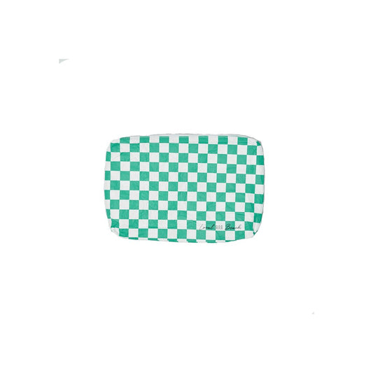 Green Checker Water Resistant Pouch - Uptown Boutique Ramona