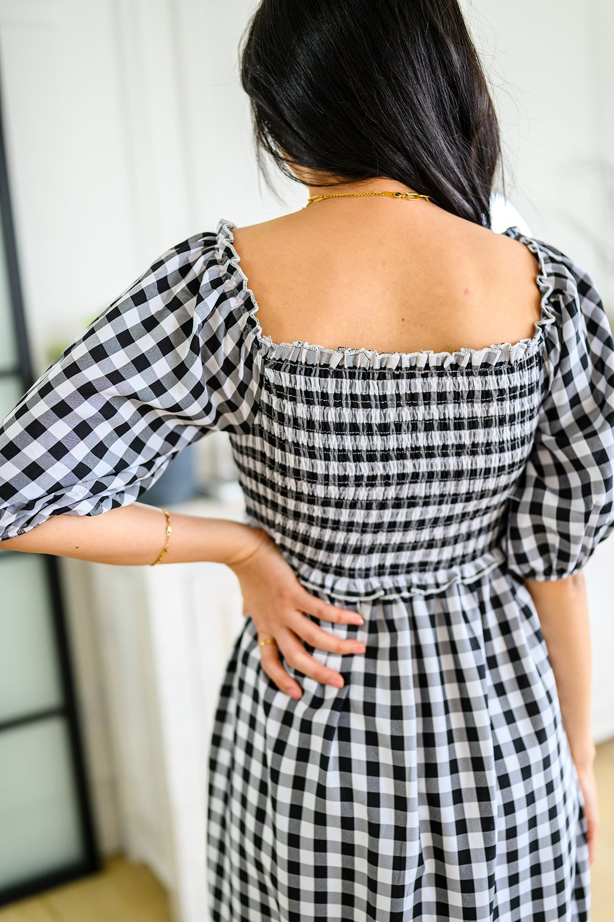 Greenville Gingham Midi Dress (Online Exclusive) - Uptown Boutique Ramona