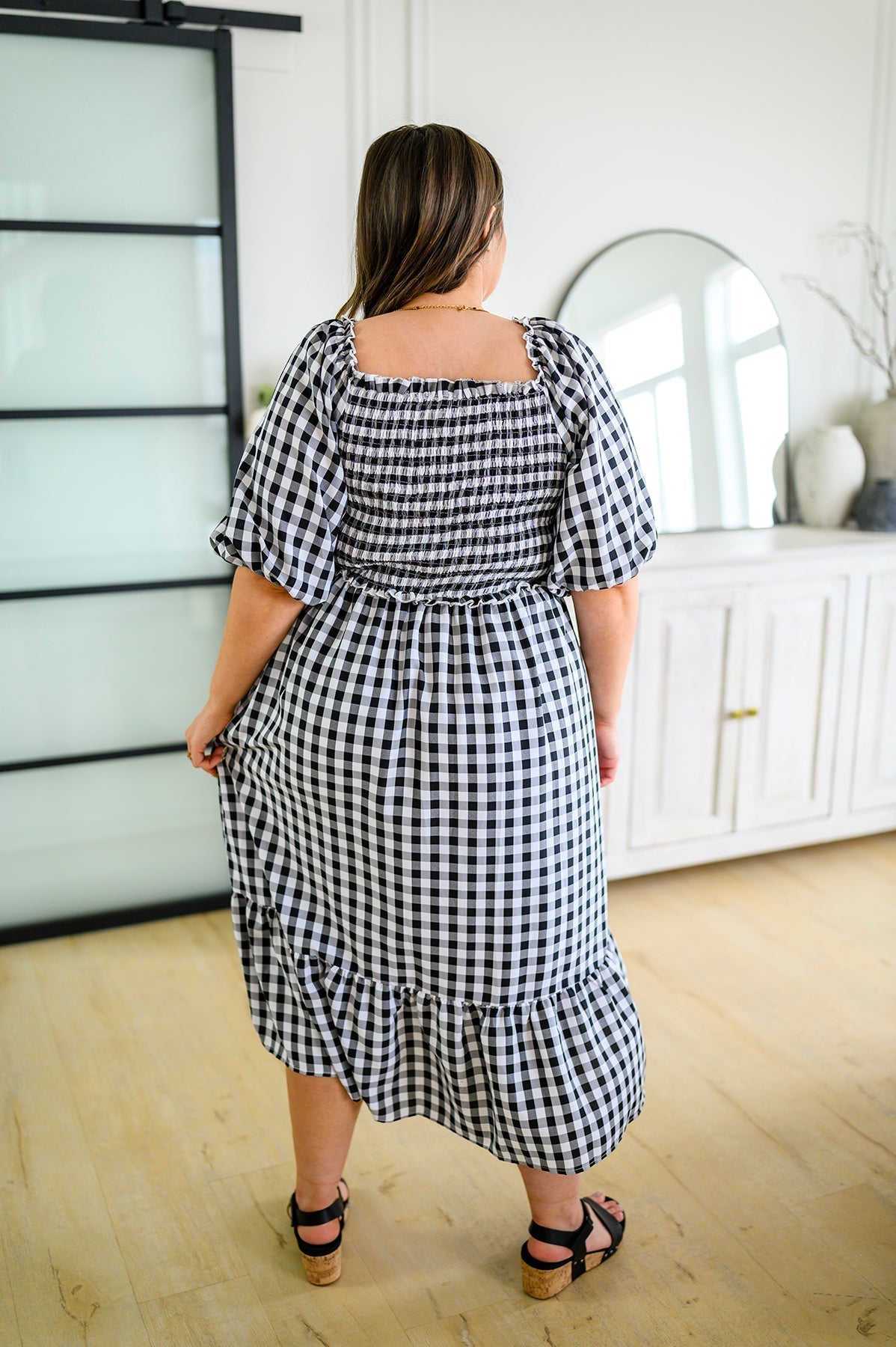 Greenville Gingham Midi Dress (Online Exclusive) - Uptown Boutique Ramona