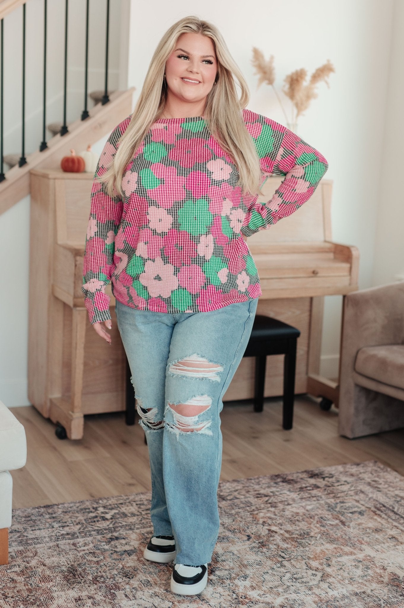 Group Chat Floral Top (Online Exclusive) - Uptown Boutique Ramona