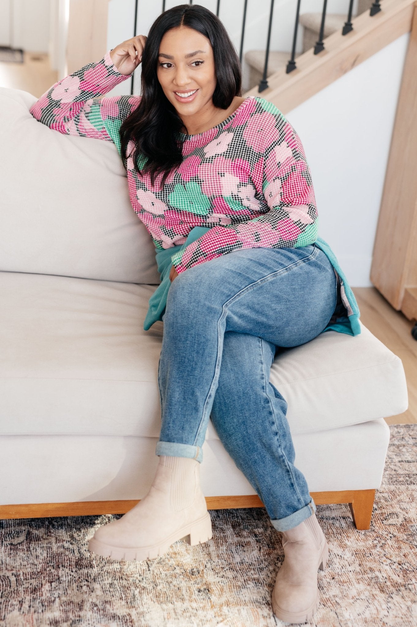 Group Chat Floral Top (Online Exclusive) - Uptown Boutique Ramona