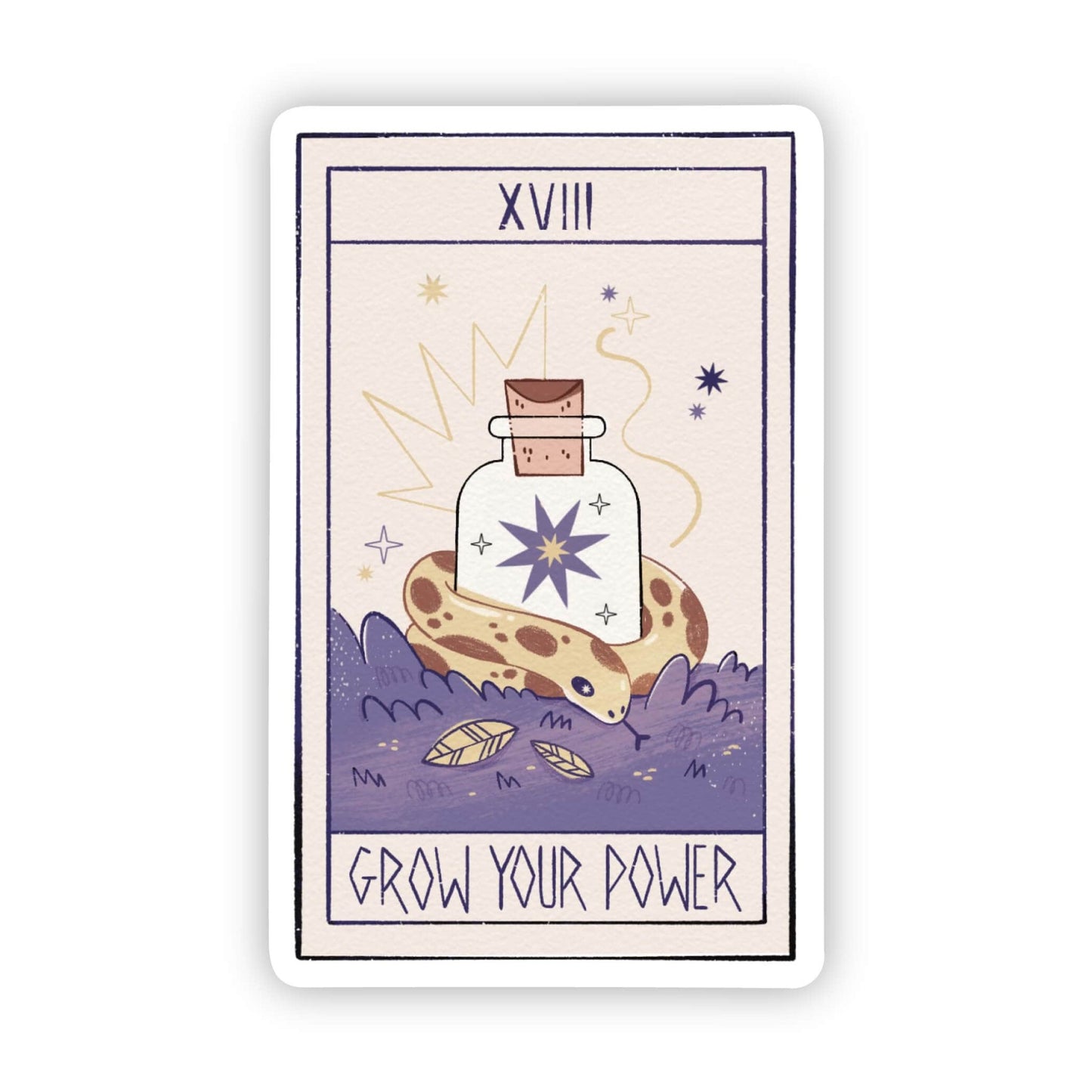 "Grow your power" tarot witch sticker - Uptown Boutique Ramona