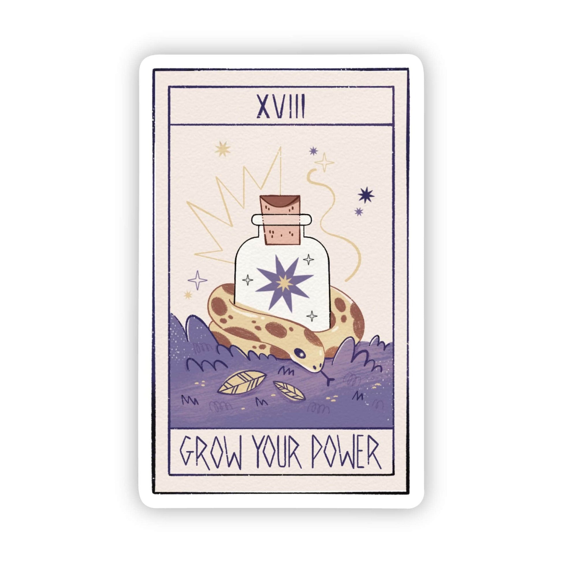 "Grow your power" tarot witch sticker - Uptown Boutique Ramona