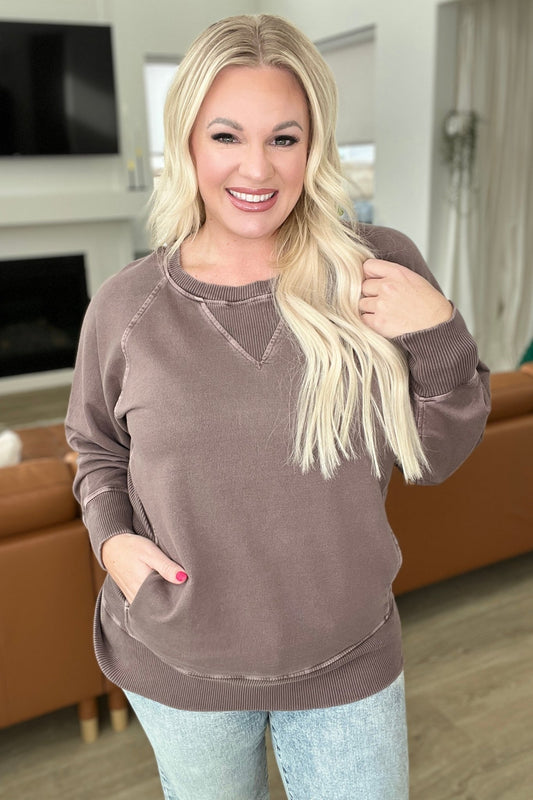 Hands Down Favorite Sweatshirt in Mahogany (Online Exclusive) - Uptown Boutique Ramona