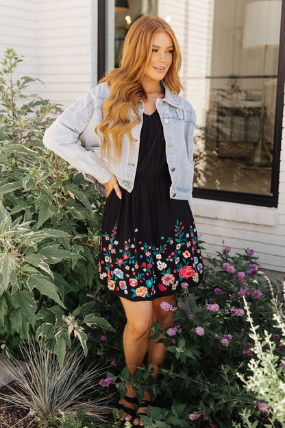 Happy To See You Floral Embroidered Dress (Online Exclusive) - Uptown Boutique Ramona