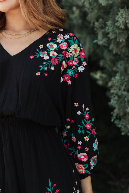 Happy To See You Floral Embroidered Dress (Online Exclusive) - Uptown Boutique Ramona