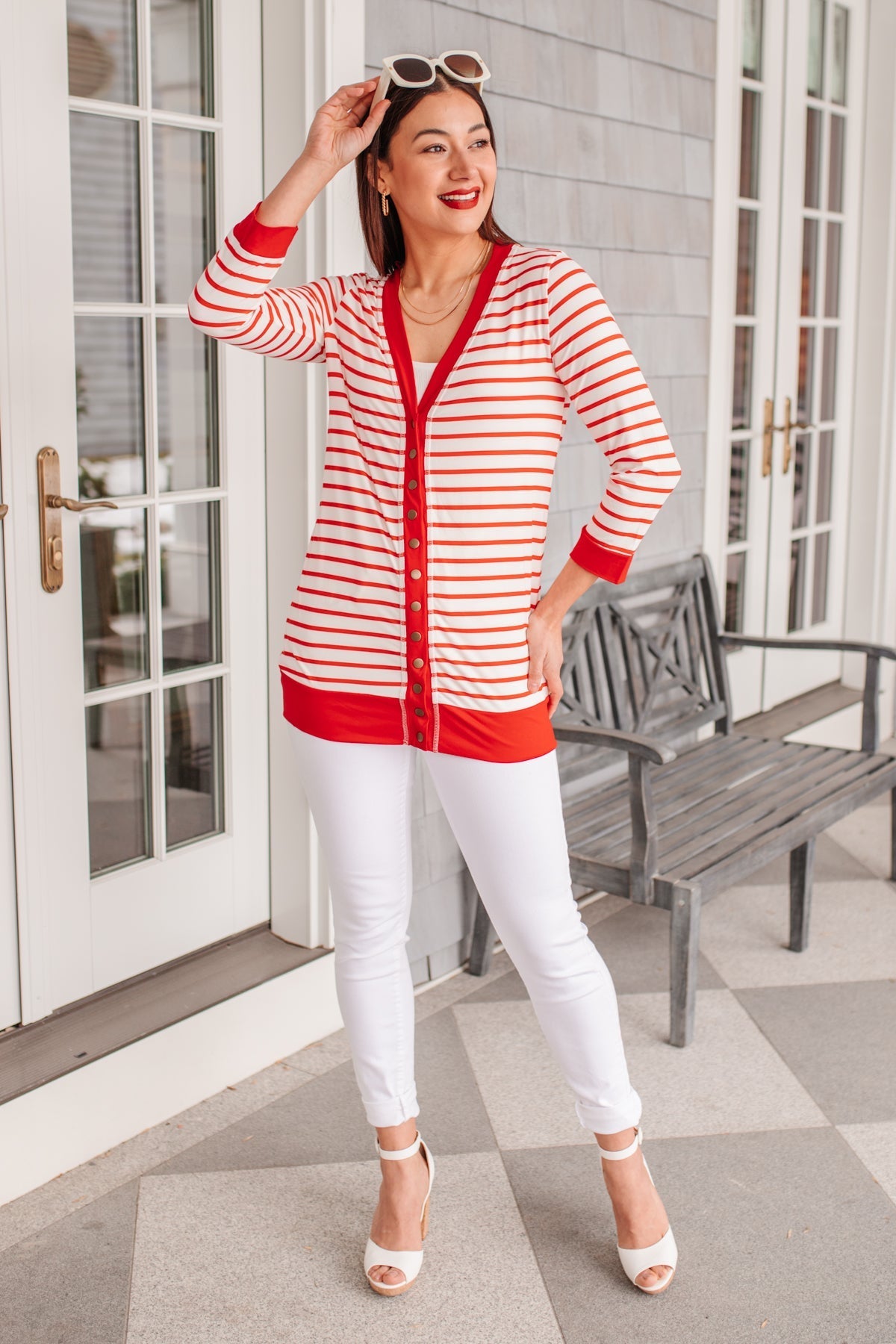 Have You Heard Cardigan in Red (Online Exclusive) - Uptown Boutique Ramona