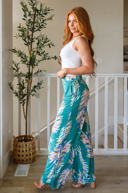 Hawaiiana Floral Print Pants (Online Exclusive) - Uptown Boutique Ramona