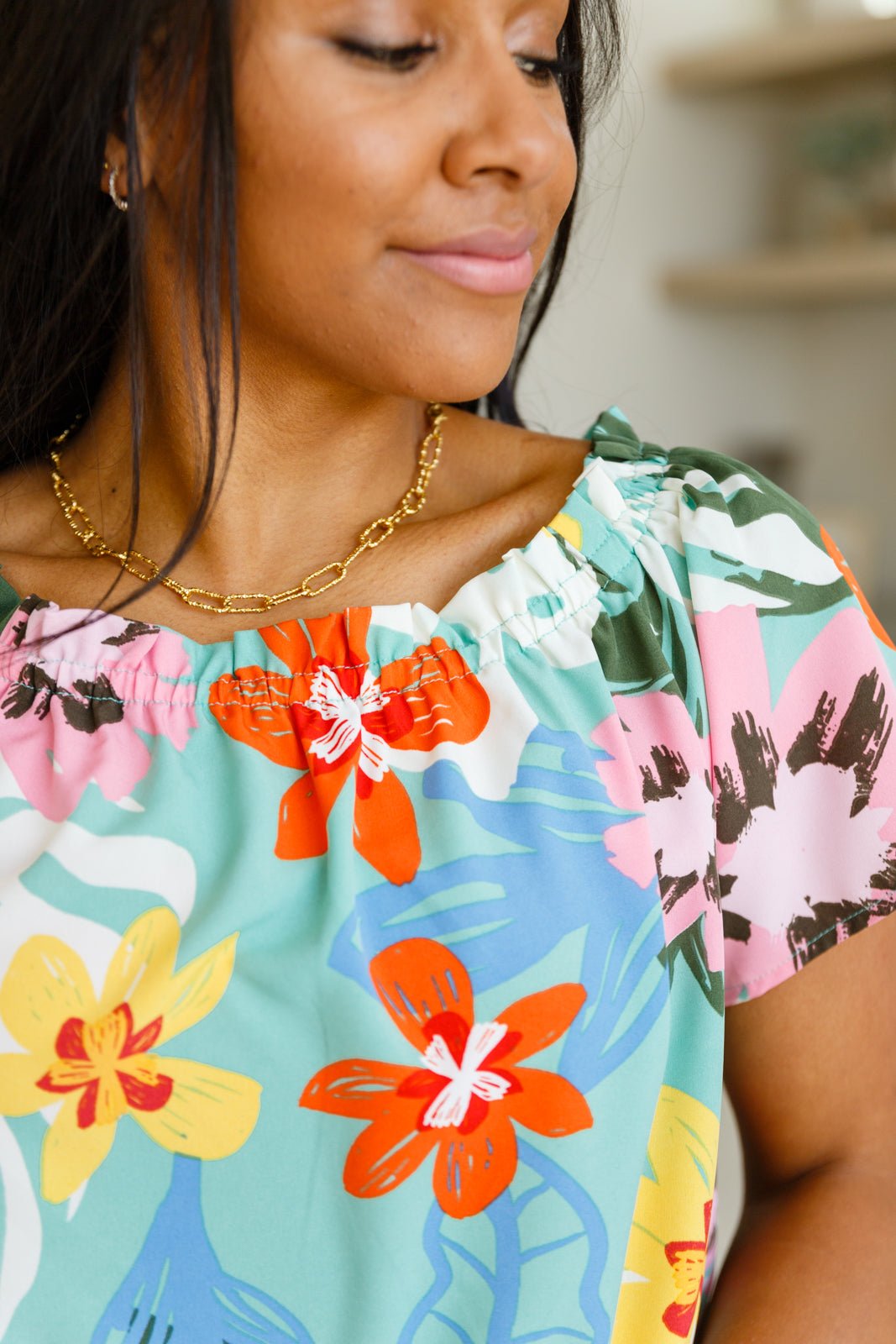 Hawaii's Finest Floral Top (Online Exclusive) - Uptown Boutique Ramona