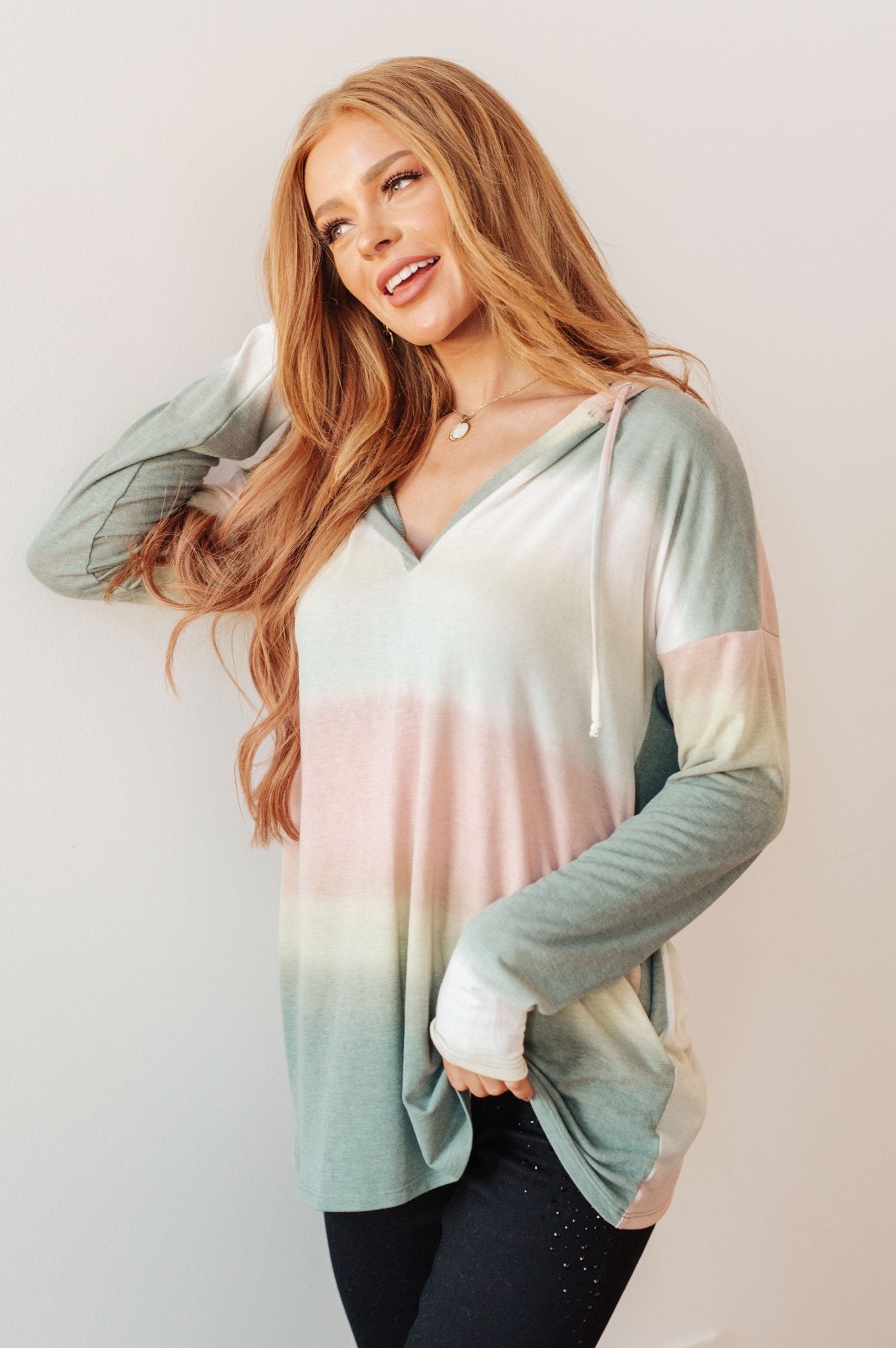 Hazy Horizon Ombre Hoodie (Online Exclusive) - Uptown Boutique Ramona