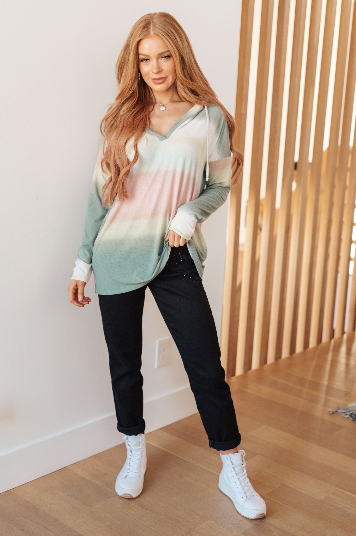 Hazy Horizon Ombre Hoodie (Online Exclusive) - Uptown Boutique Ramona