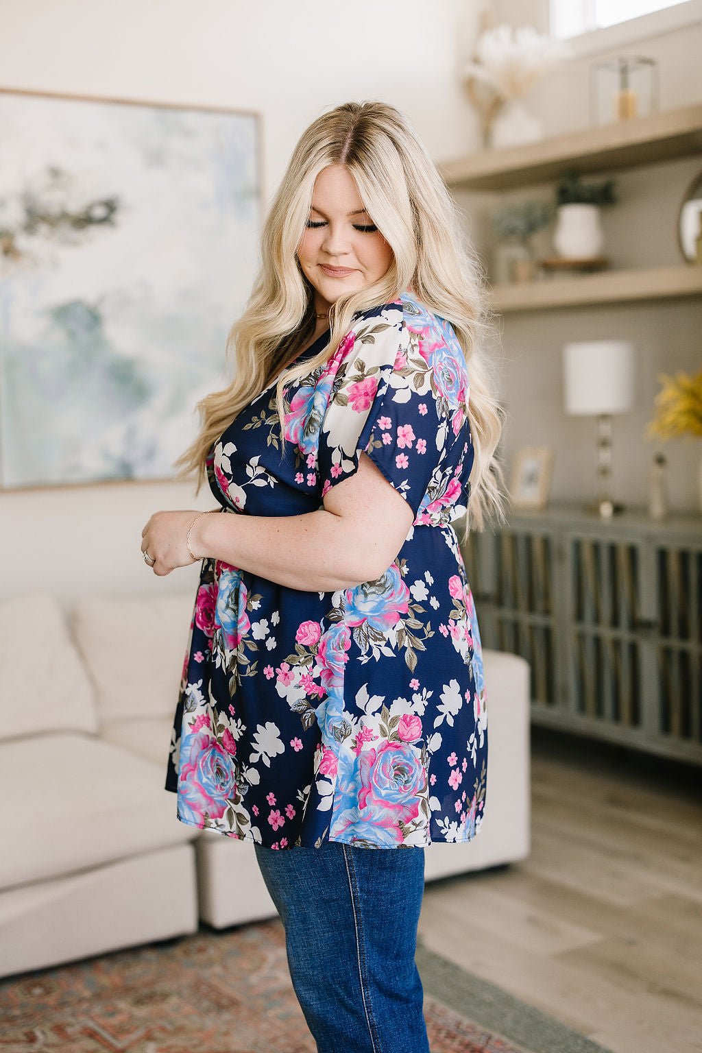 Hello Hummingbird Floral Top (Online Exclusive) - Uptown Boutique Ramona