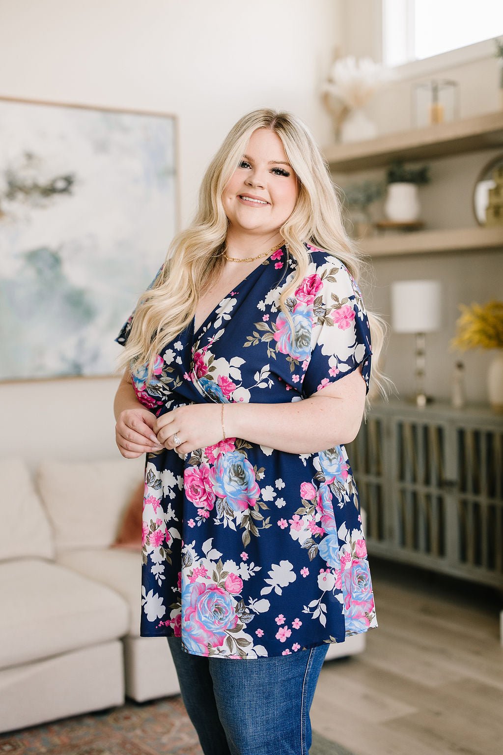 Hello Hummingbird Floral Top (Online Exclusive) - Uptown Boutique Ramona