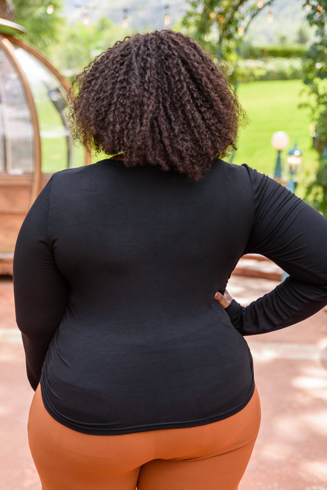 Here For It Long Sleeve Ribbed Crop Top (Online Exclusive) - Uptown Boutique Ramona