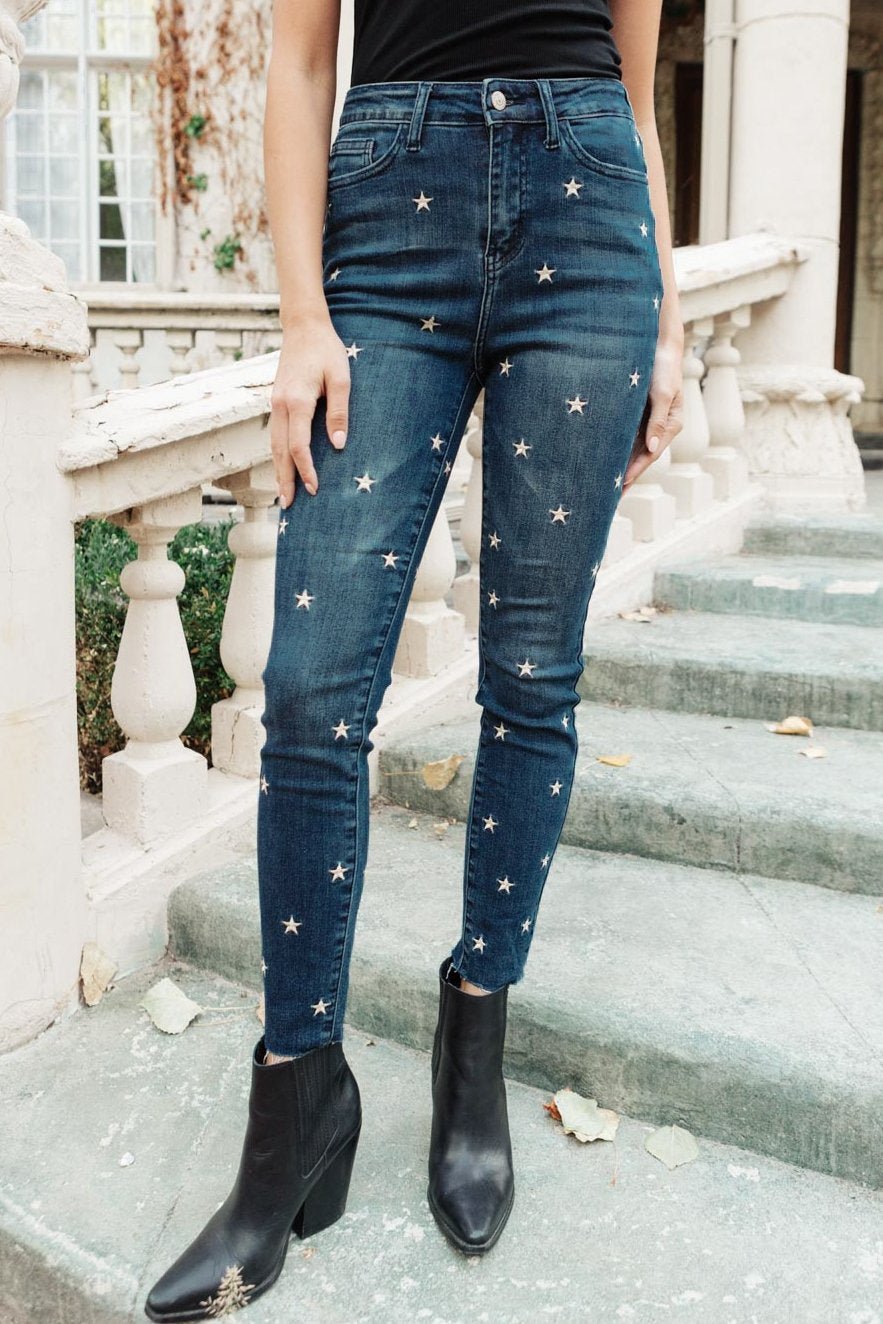 High Rise Starlight Skinnies (Online Exclusive) - Uptown Boutique Ramona