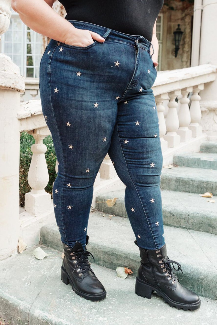 High Rise Starlight Skinnies (Online Exclusive) - Uptown Boutique Ramona