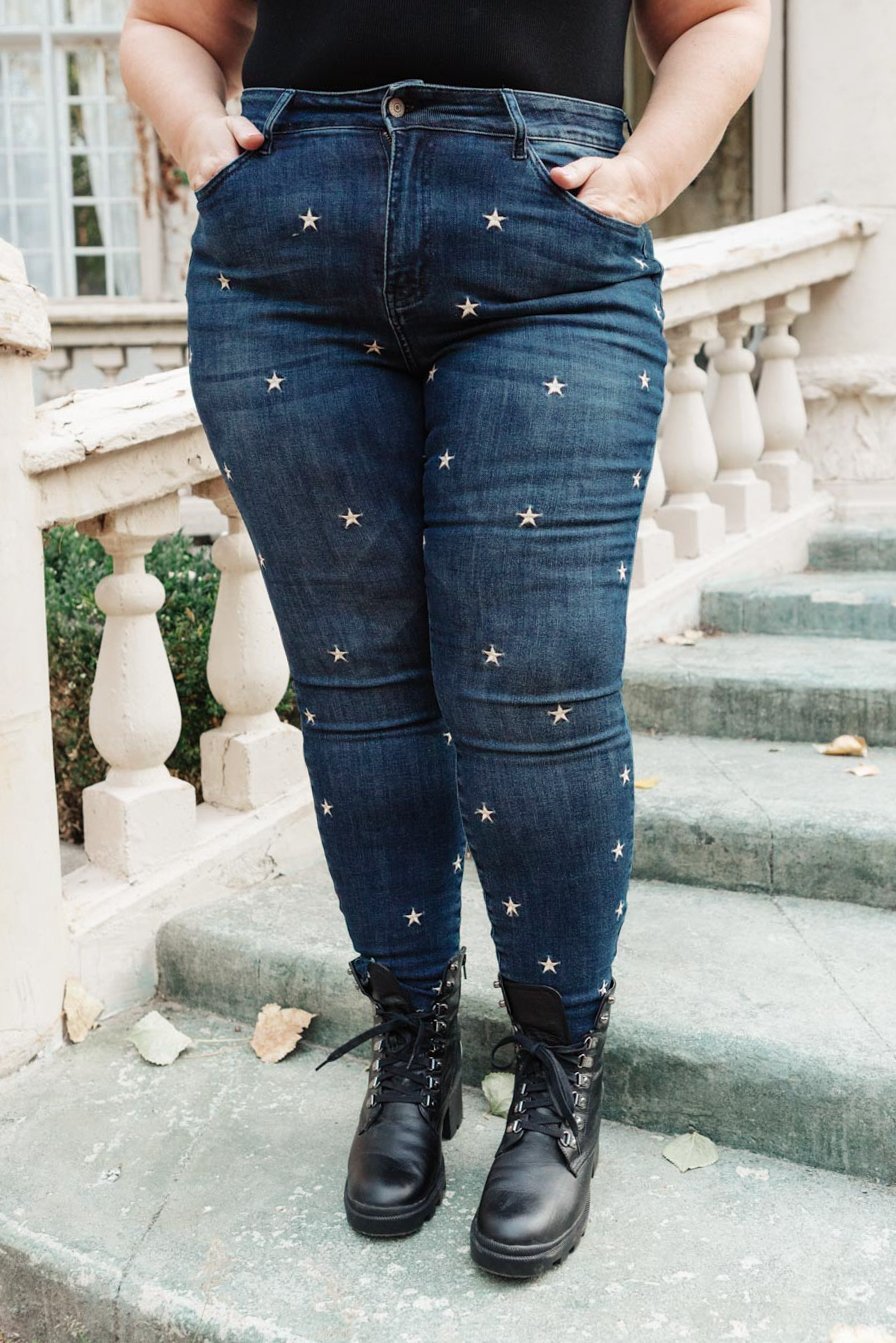 High Rise Starlight Skinnies (Online Exclusive) - Uptown Boutique Ramona