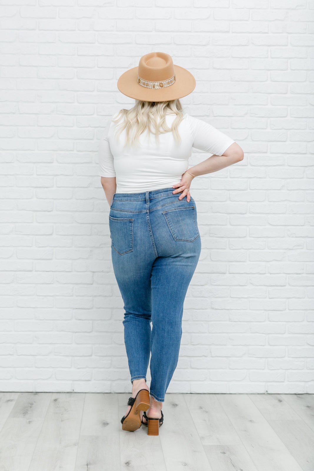 High Waist Slim Fit Jeans (Online Exclusive) - Uptown Boutique Ramona