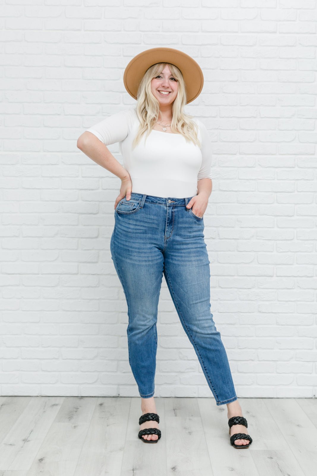 High Waist Slim Fit Jeans (Online Exclusive) - Uptown Boutique Ramona