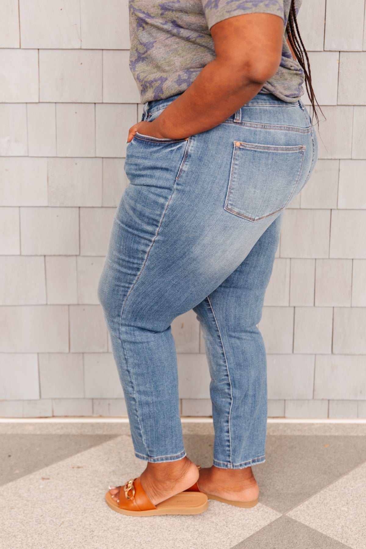 High Waist Slim Fit Jeans (Online Exclusive) - Uptown Boutique Ramona