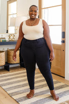 Hilary Side Fringe Skinny Jegging In Black (Online Exclusive) - Uptown Boutique Ramona