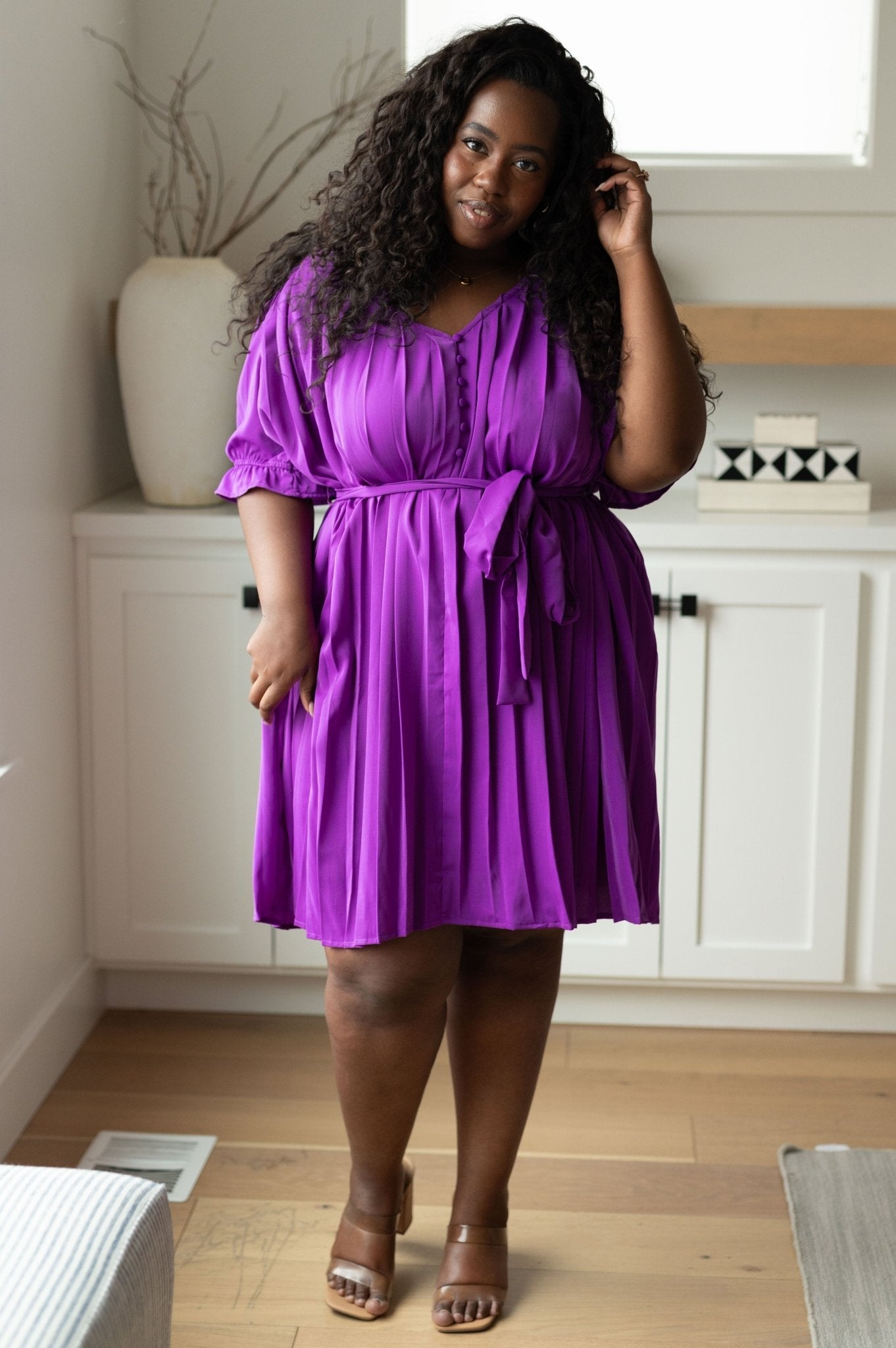 Hold And Squeeze Me Pleated Dress (Online Exclusive) - Uptown Boutique Ramona