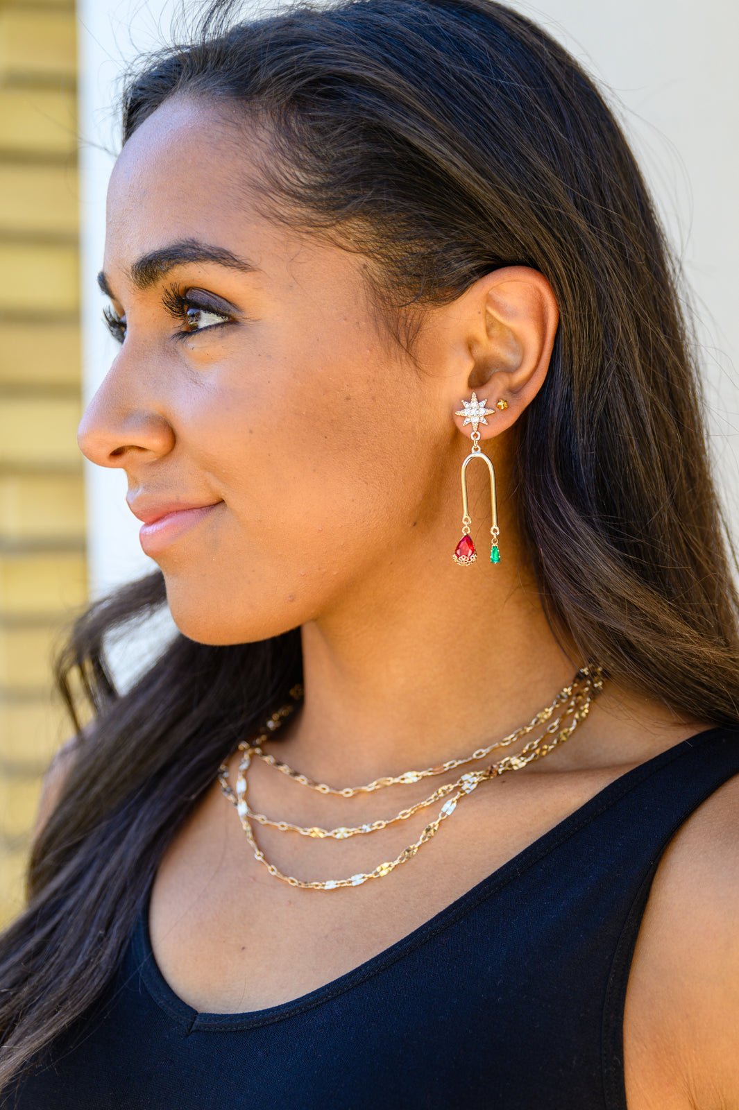 Holiday Star Drop Earrings (Online Exclusive) - Uptown Boutique Ramona