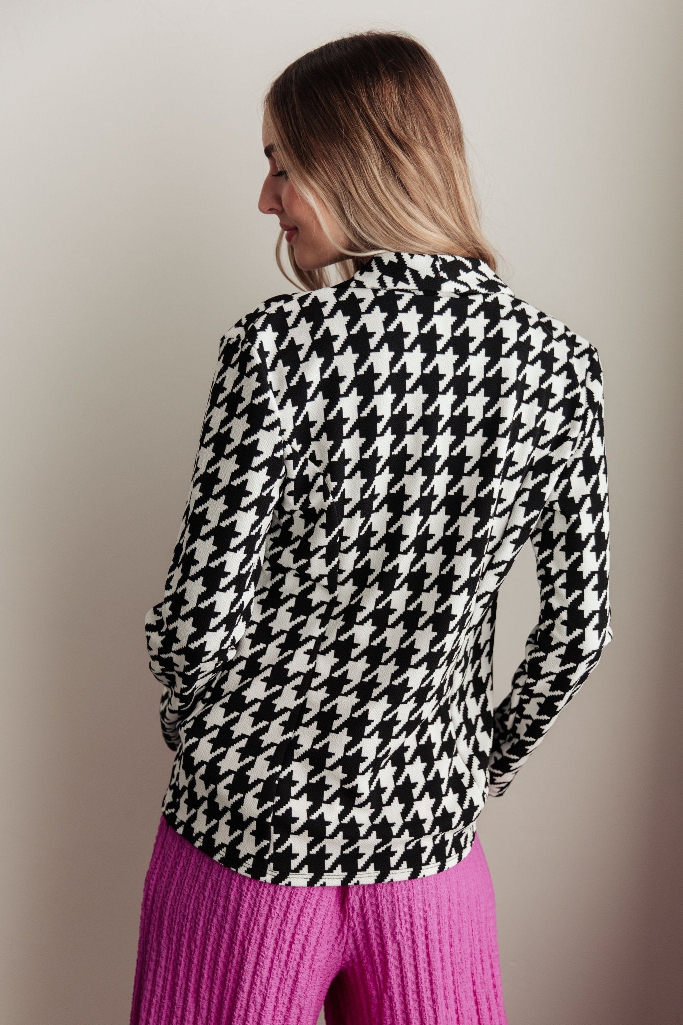 Home Base Houndstooth Blazer (Online Exclusive) - Uptown Boutique Ramona